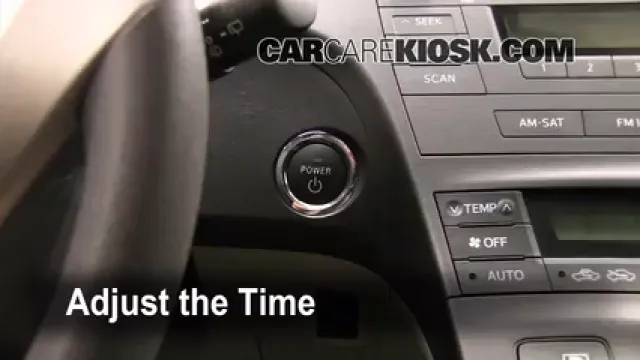 2010 Toyota Prius 1.8L 4 Cyl. Reloj Fijar hora de reloj